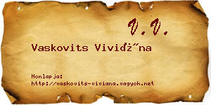 Vaskovits Viviána névjegykártya